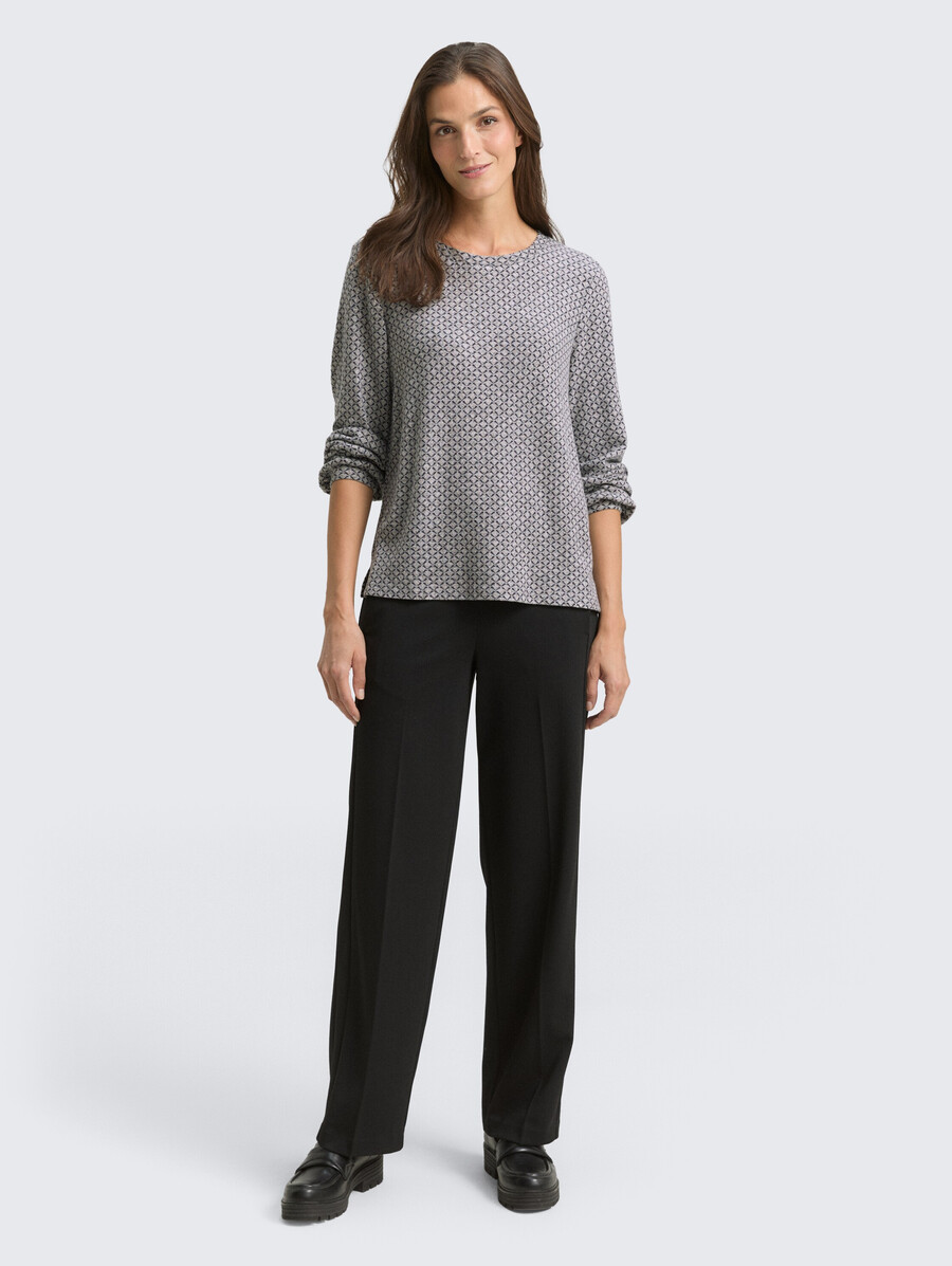 chemise à manches longues à motifs