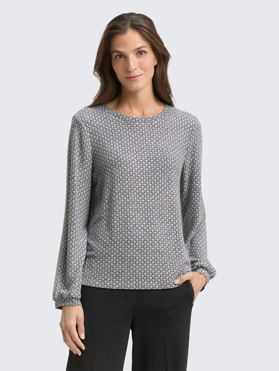 chemise à manches longues à motifs