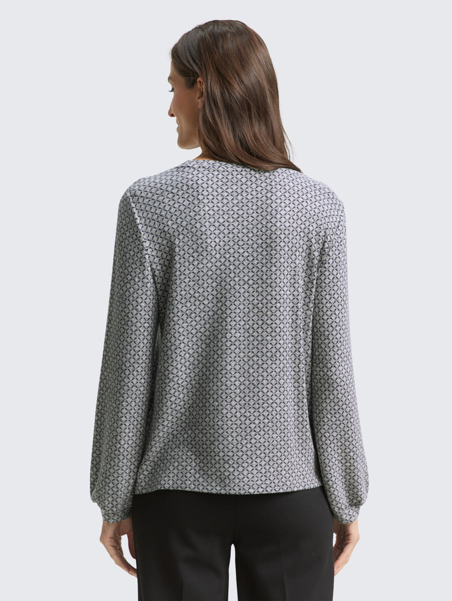 chemise à manches longues à motifs