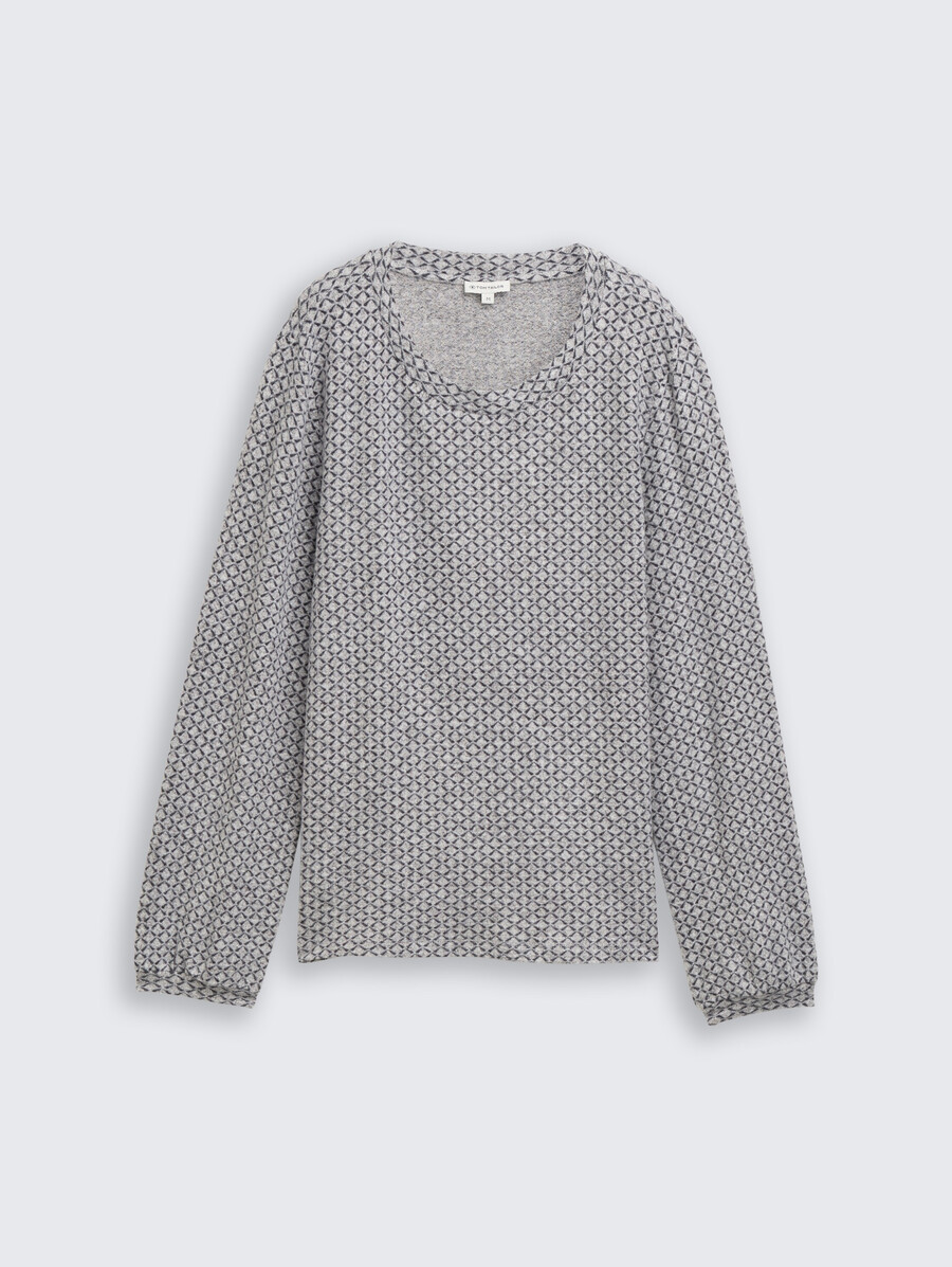 chemise à manches longues à motifs