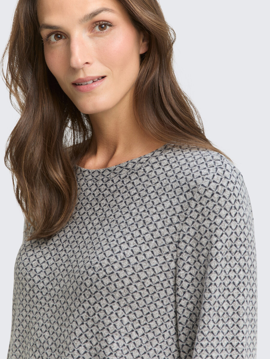 chemise à manches longues à motifs