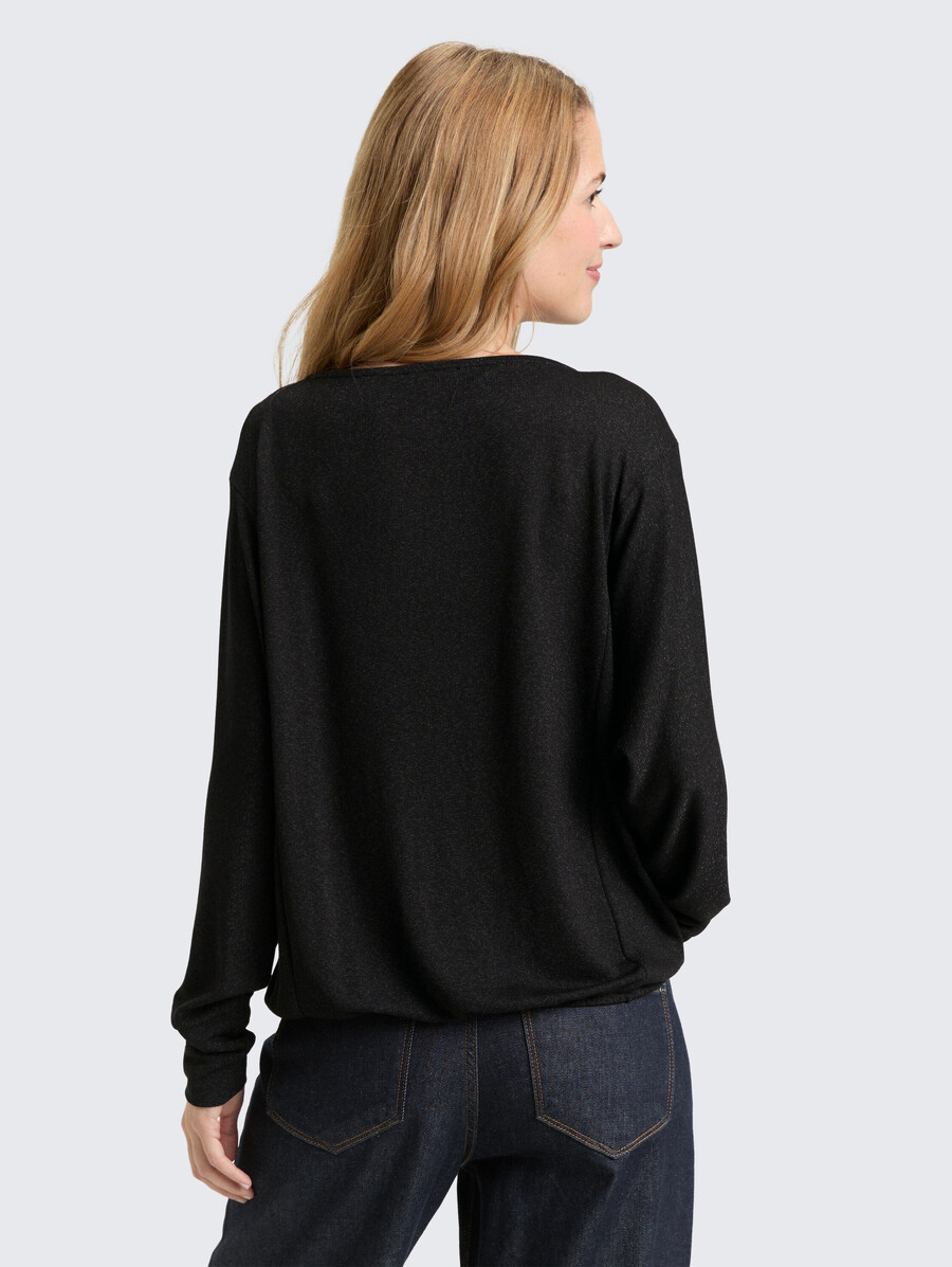 chemise ample à manches longues avec effet pailleté