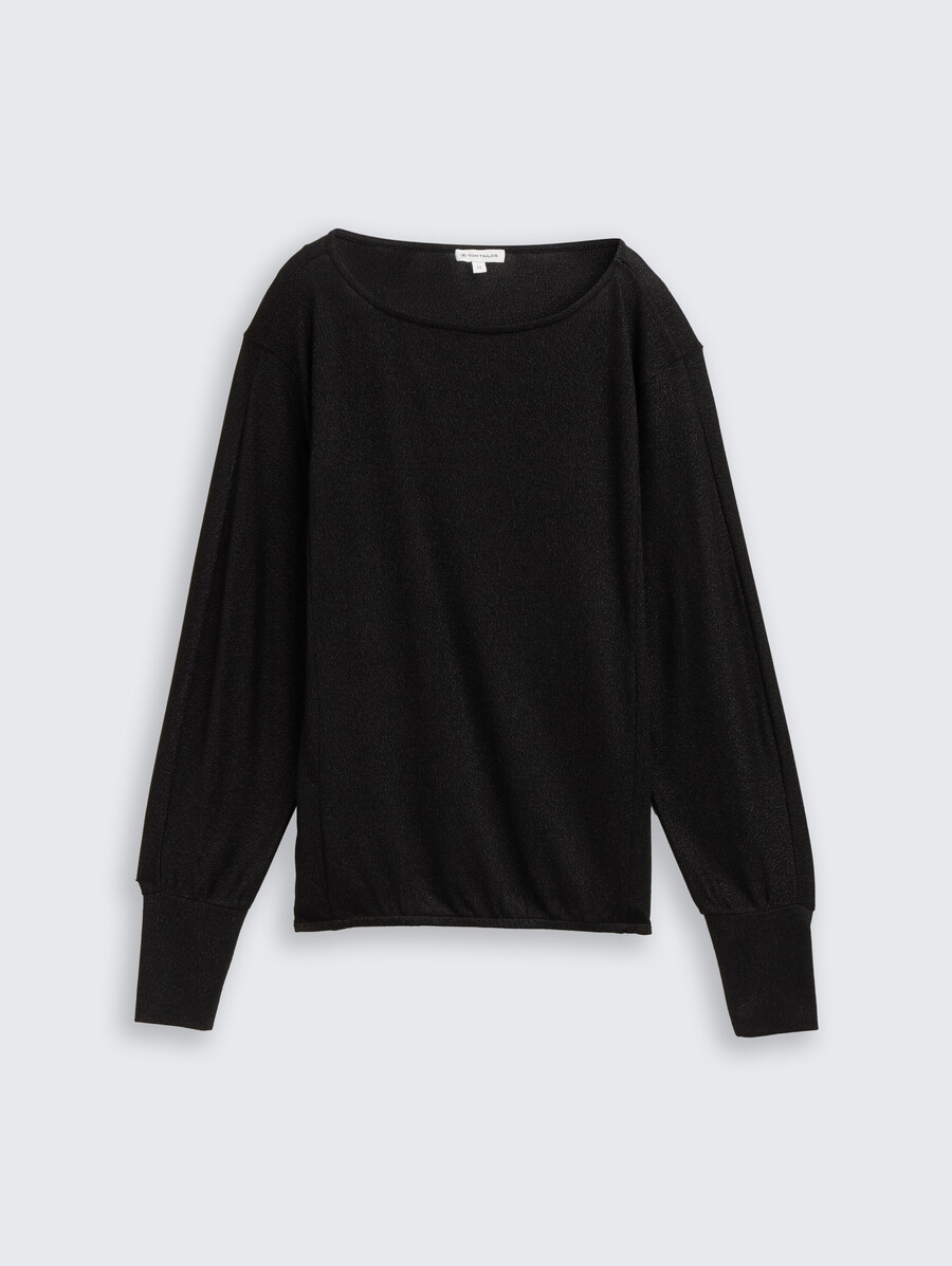 chemise ample à manches longues avec effet pailleté