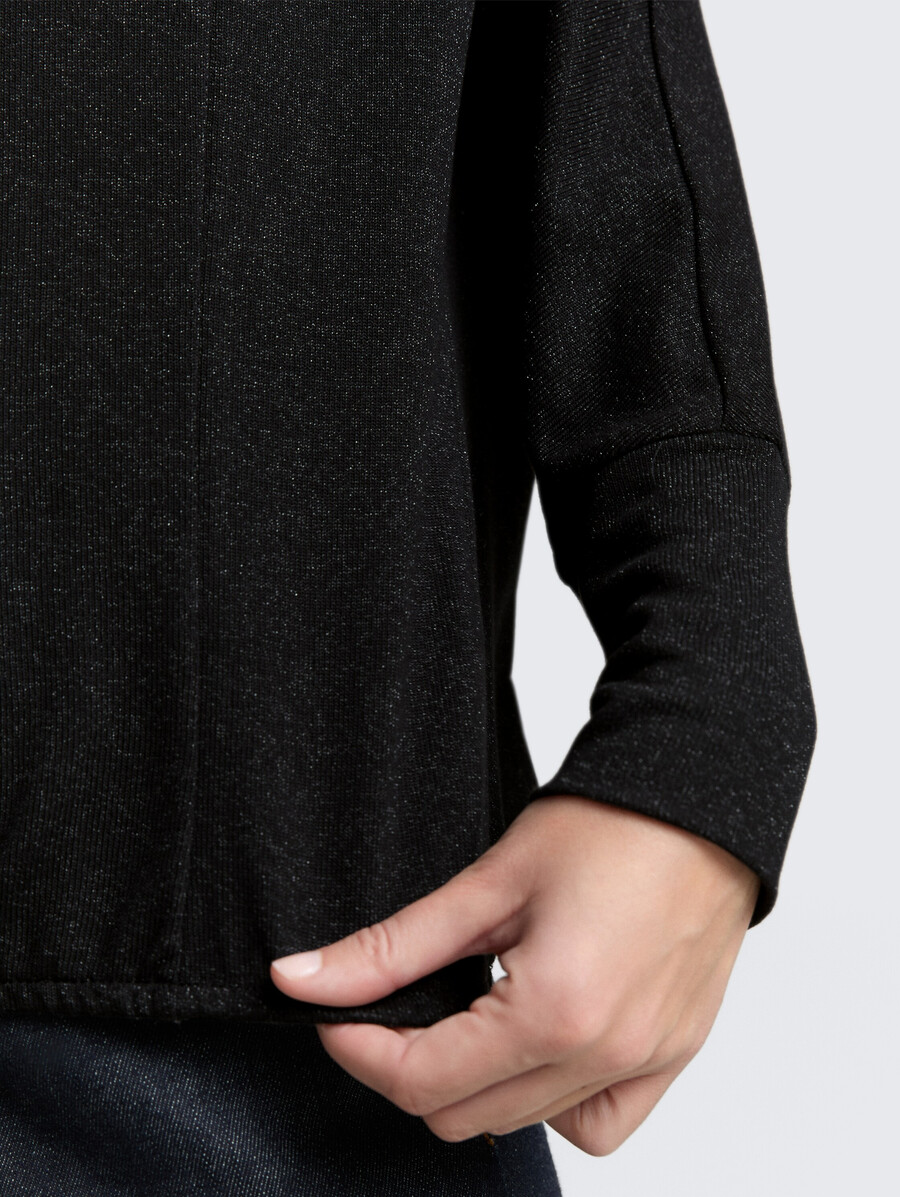 chemise ample à manches longues avec effet pailleté