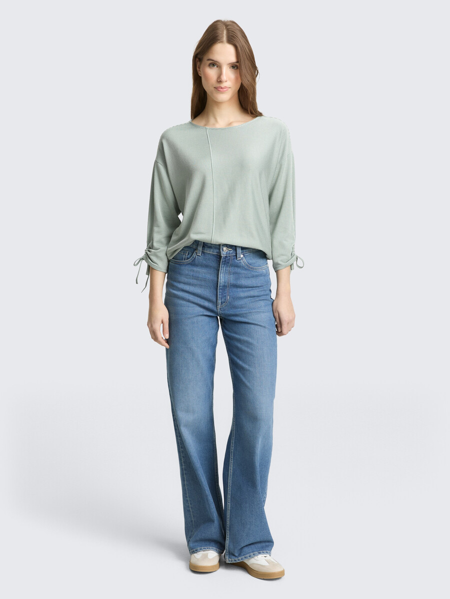 chemise ample à manches longues avec manches froncées