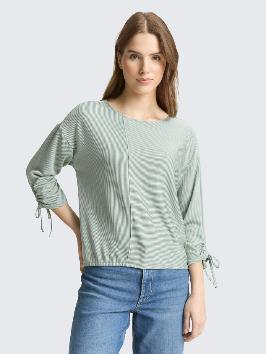 chemise ample à manches longues avec manches froncées