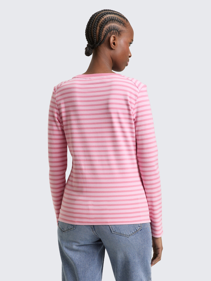 chemise à manches longues à rayures