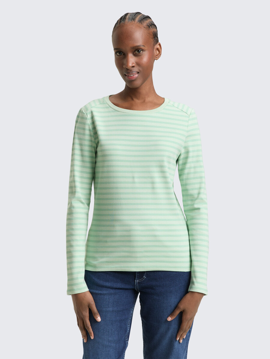 chemise à manches longues à rayures
