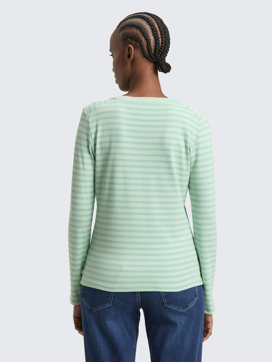 chemise à manches longues à rayures