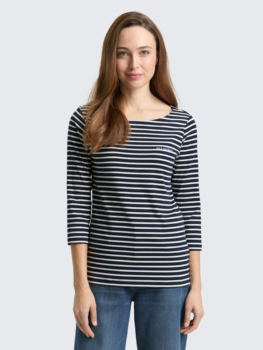 chemise à manches longues à rayures