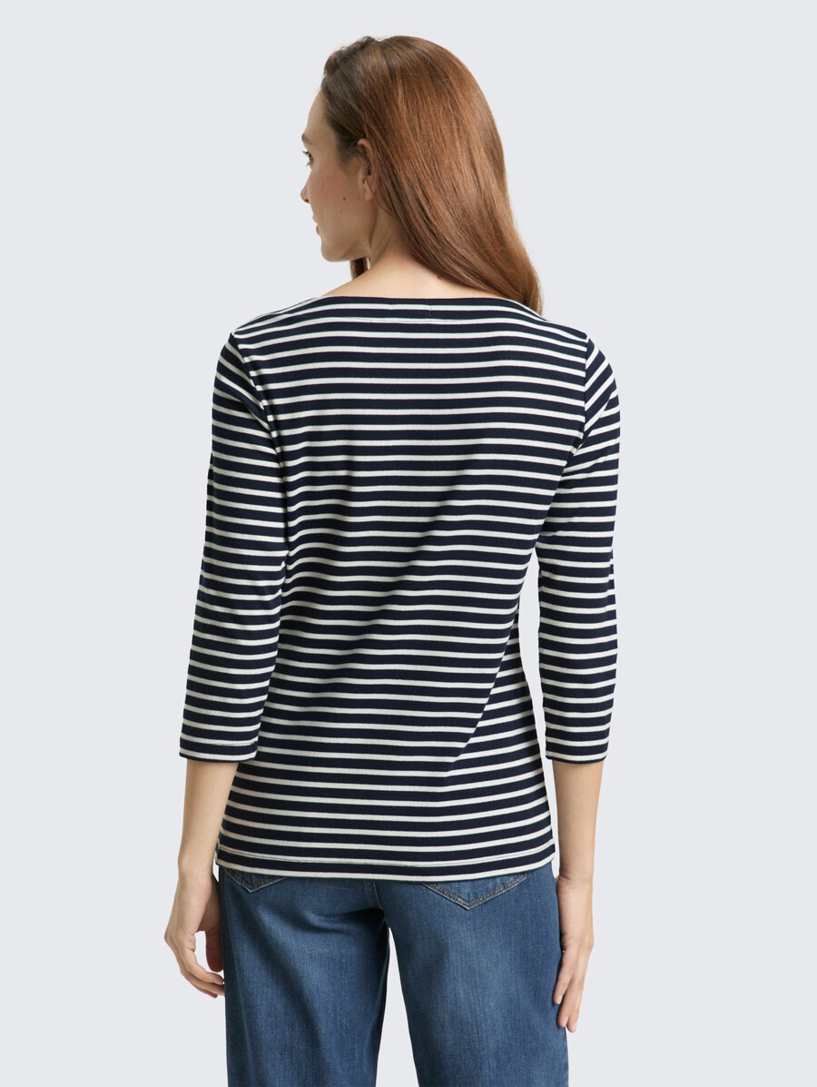 chemise à manches longues à rayures