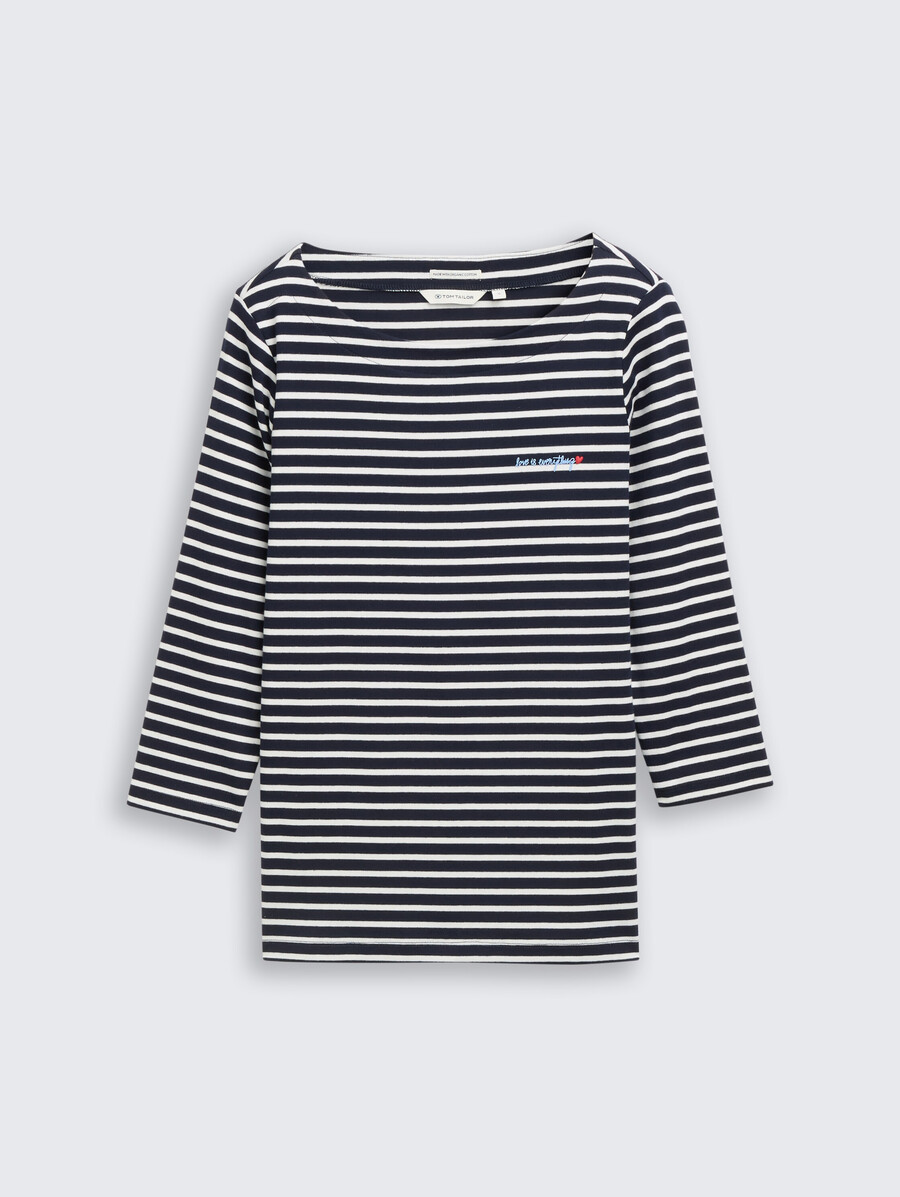 chemise à manches longues à rayures