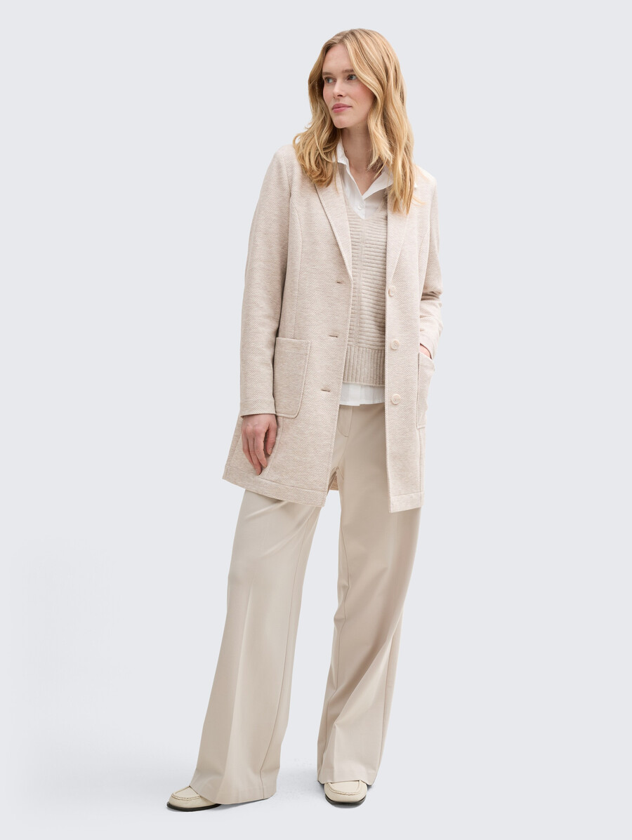 manteau à col à revers
