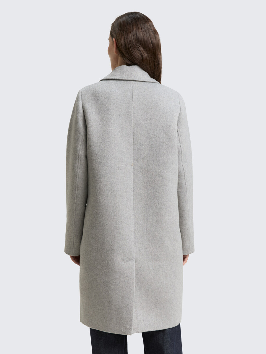 manteau en laine à poches fendues