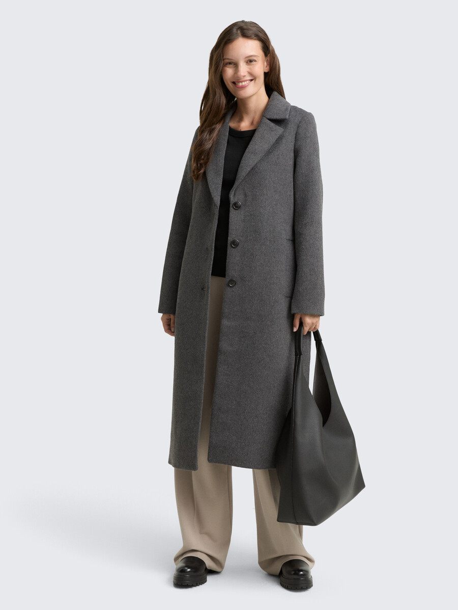 manteau en laine avec ceinture