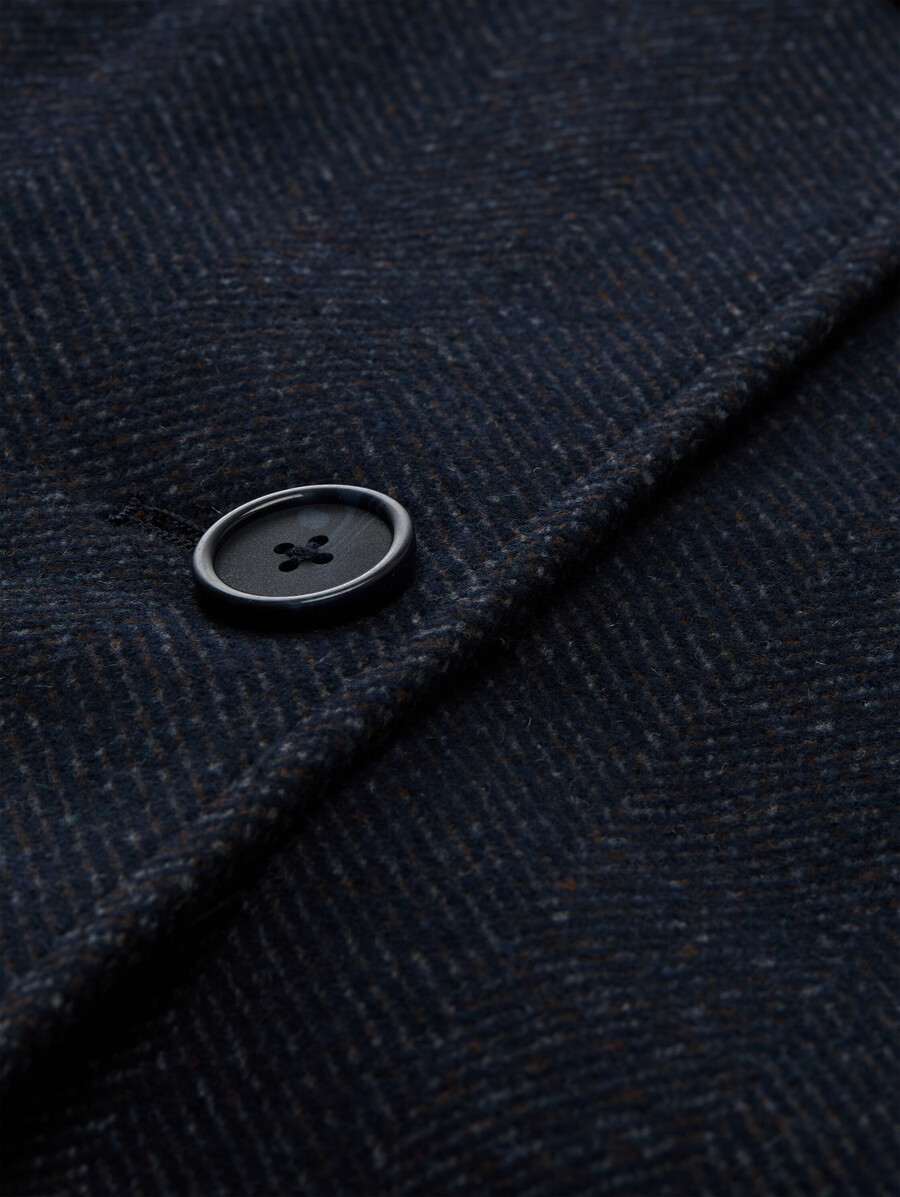 manteau en laine à col montant