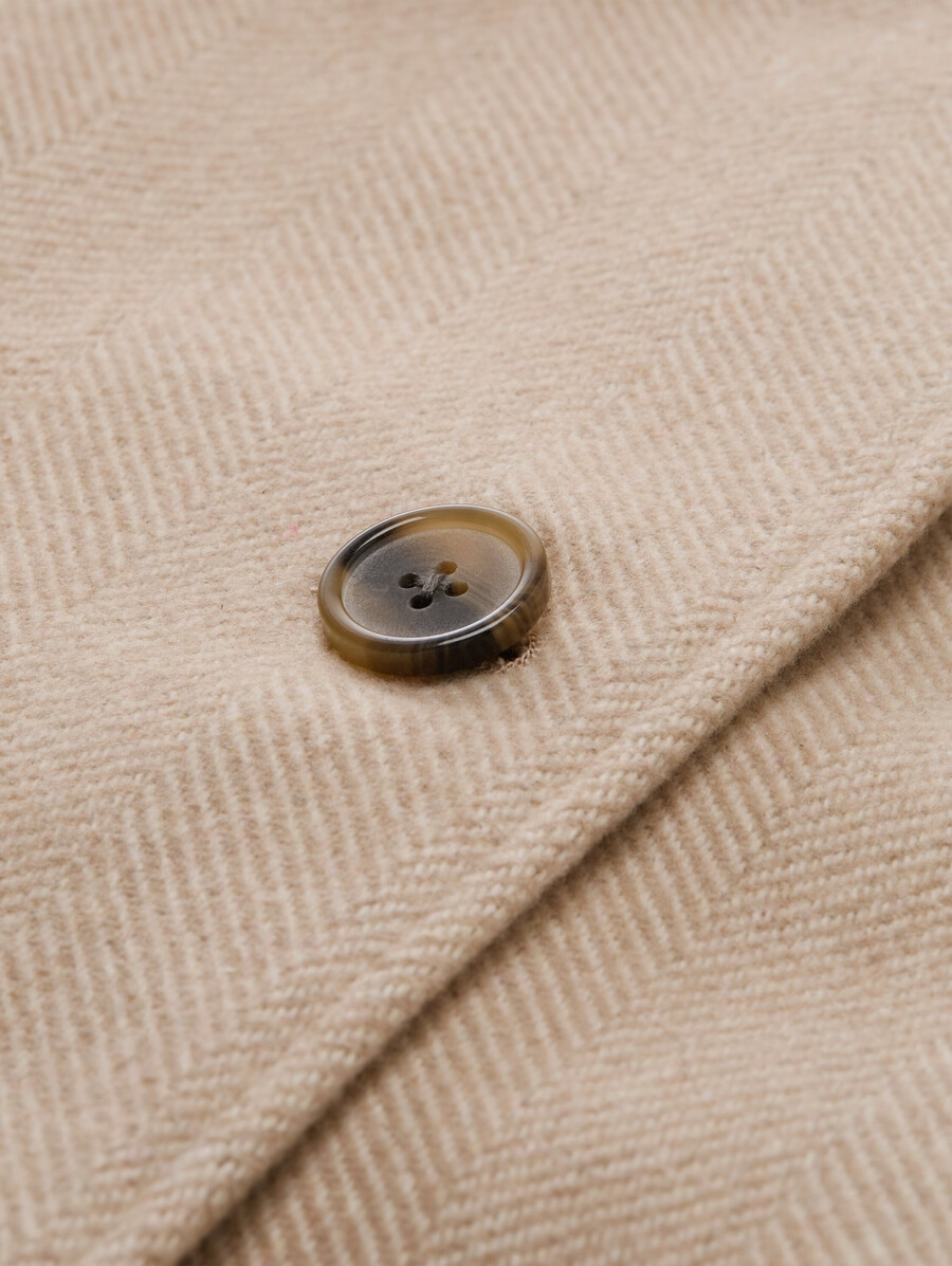 manteau en laine à col montant