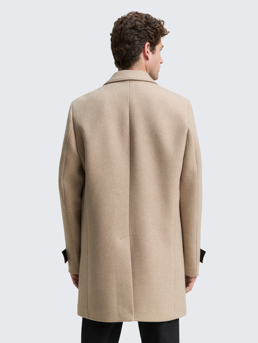 manteau en laine à col à revers