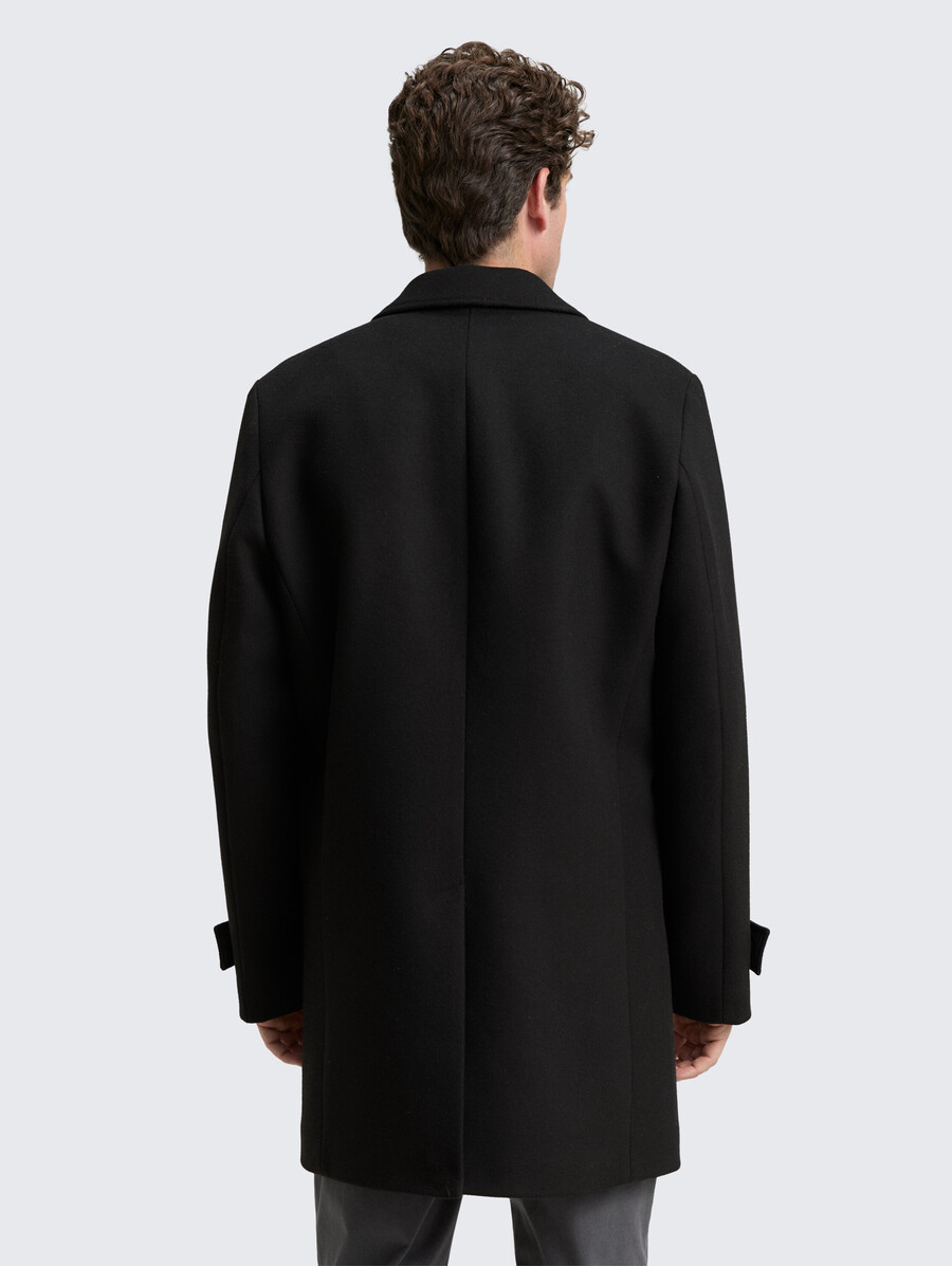 manteau en laine à col à revers