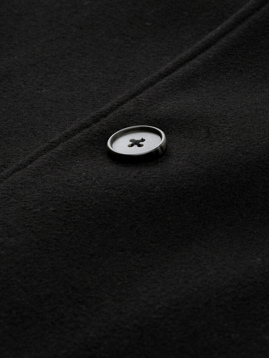 manteau en laine à col à revers