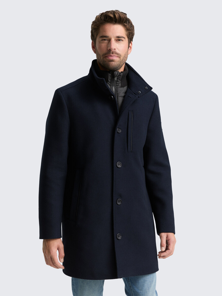 manteau en laine 2 en 1 avec veste intérieure amovible