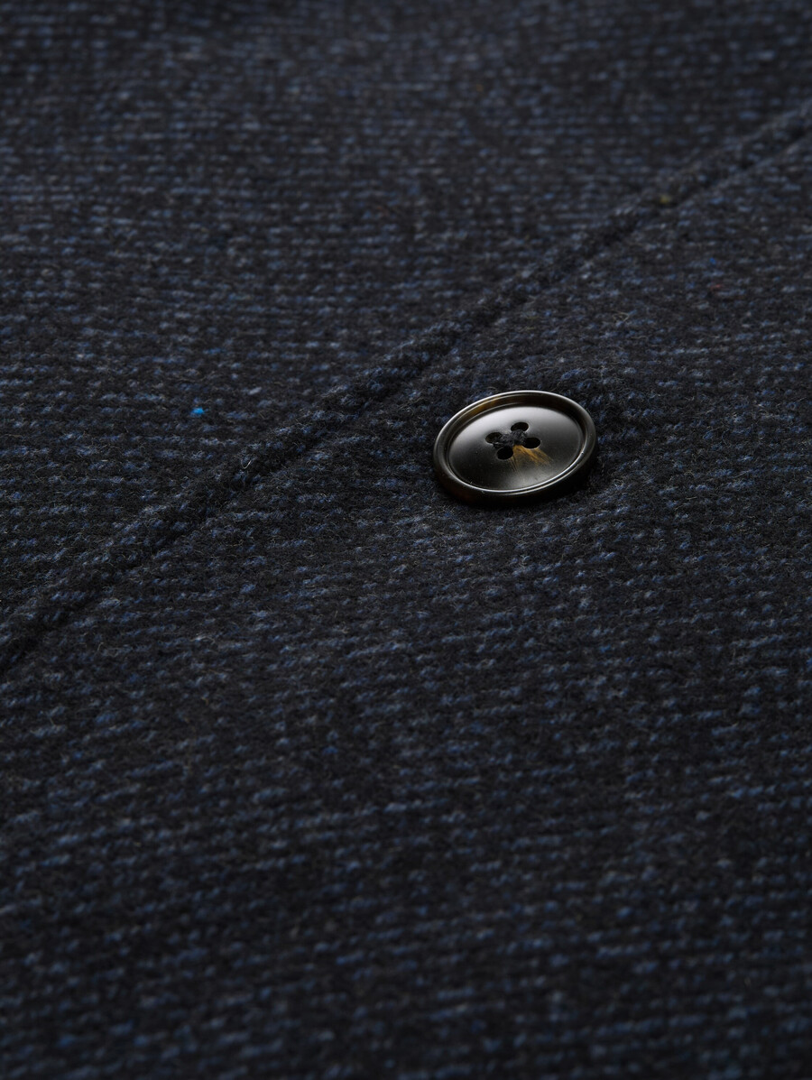 manteau en laine à col montant