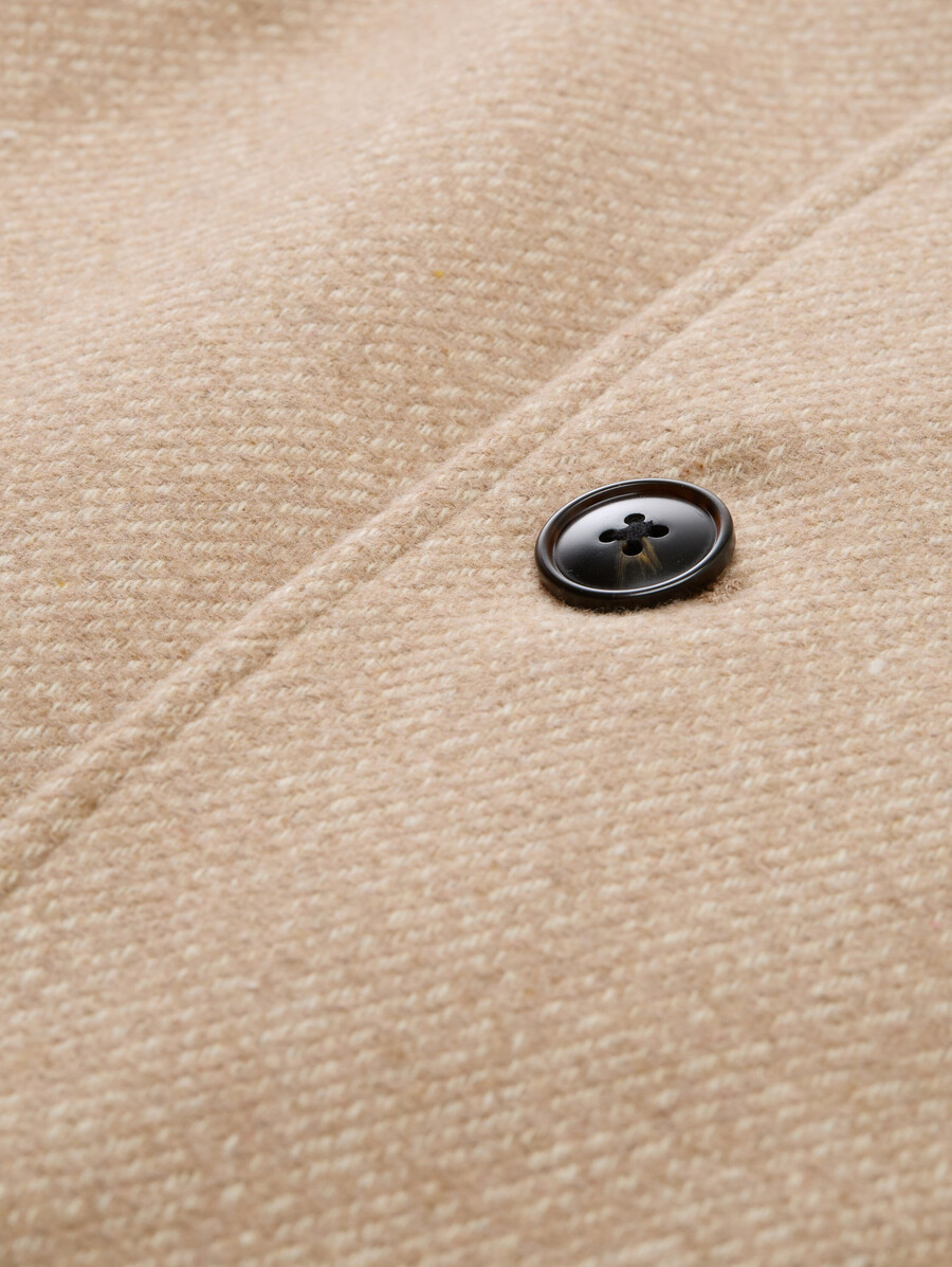 manteau en laine à col montant