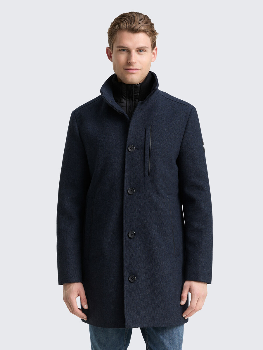 manteau en laine 2 en 1 avec veste intérieure amovible