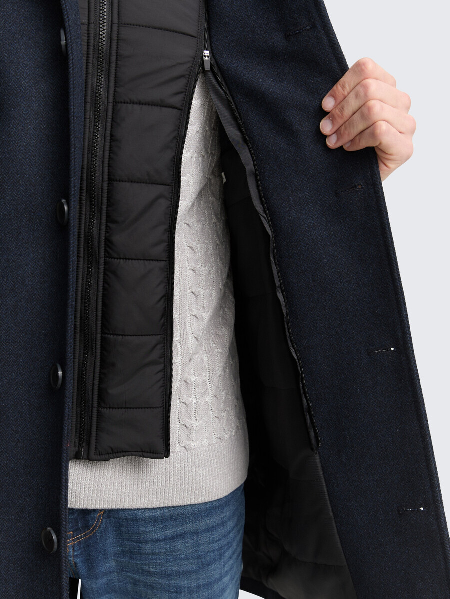 manteau en laine 2 en 1 avec veste intérieure amovible
