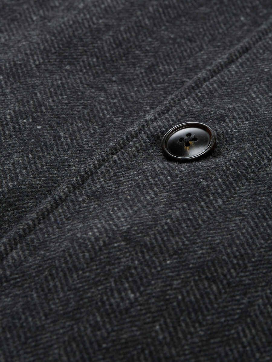 manteau en laine à col montant
