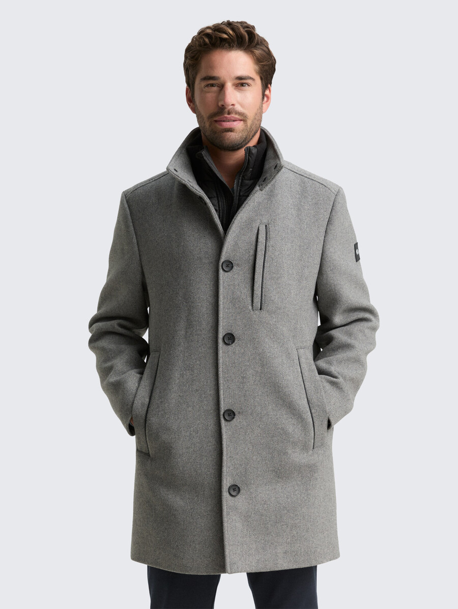 manteau en laine 2 en 1 avec veste intérieure amovible