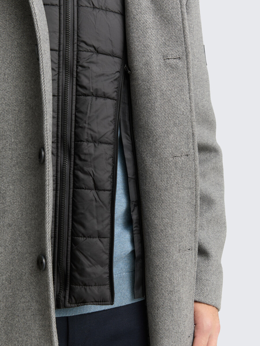 manteau en laine 2 en 1 avec veste intérieure amovible