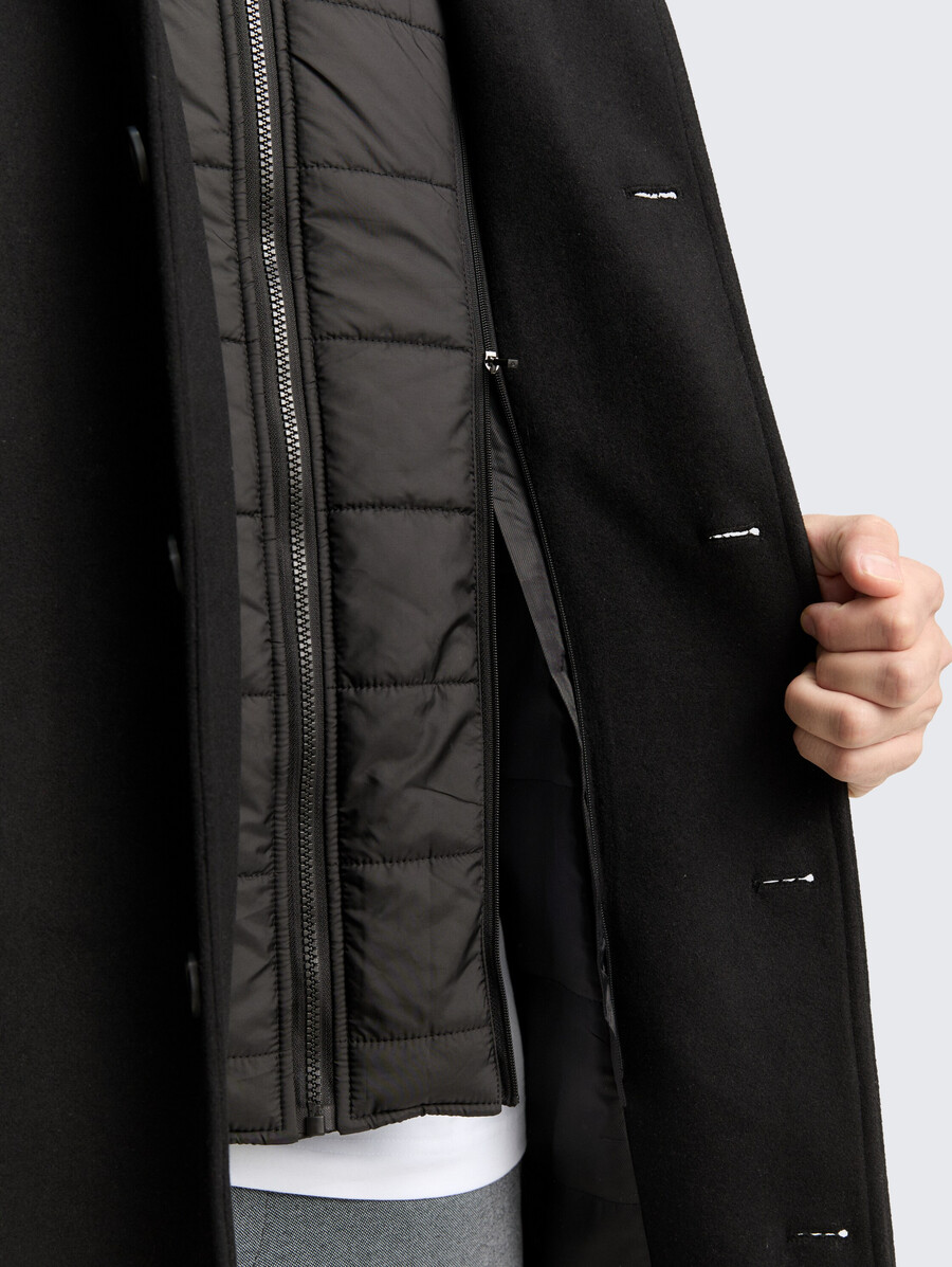 manteau en laine 2 en 1 avec veste intérieure amovible