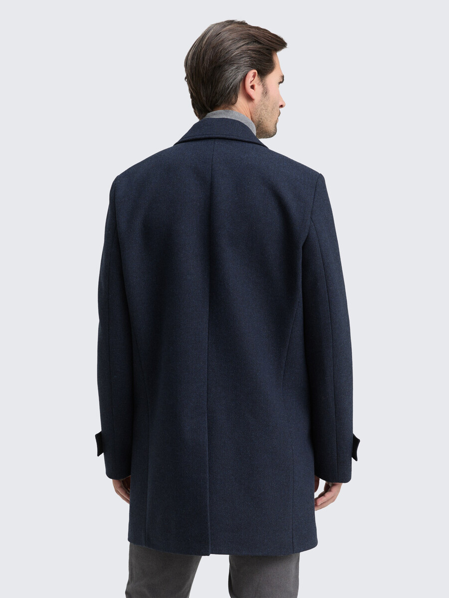 manteau en laine à col à revers