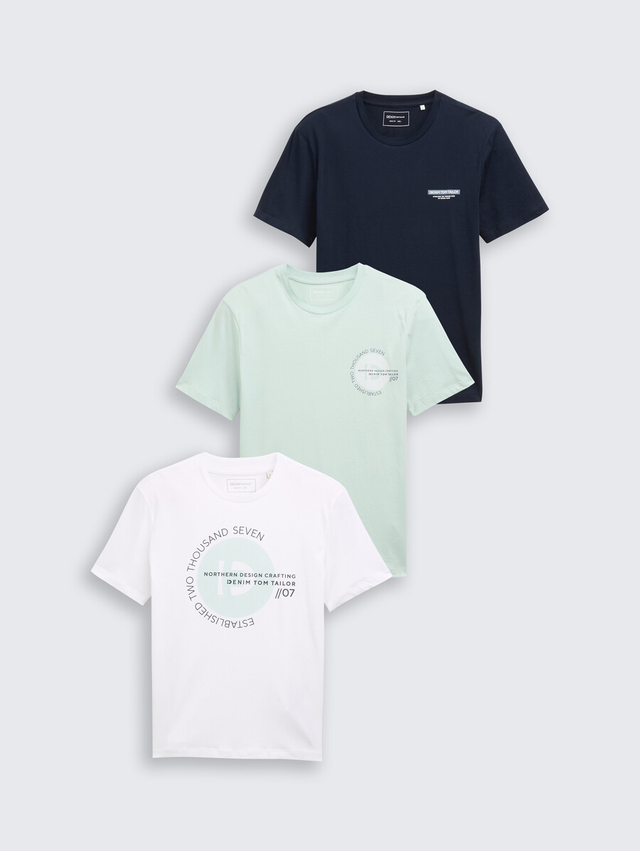 lot de 3 t-shirts imprimés