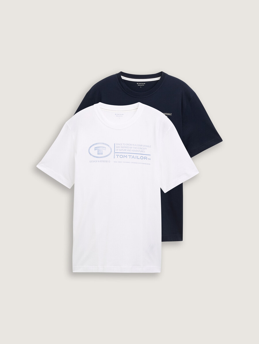 lot de 2 t-shirts imprimés