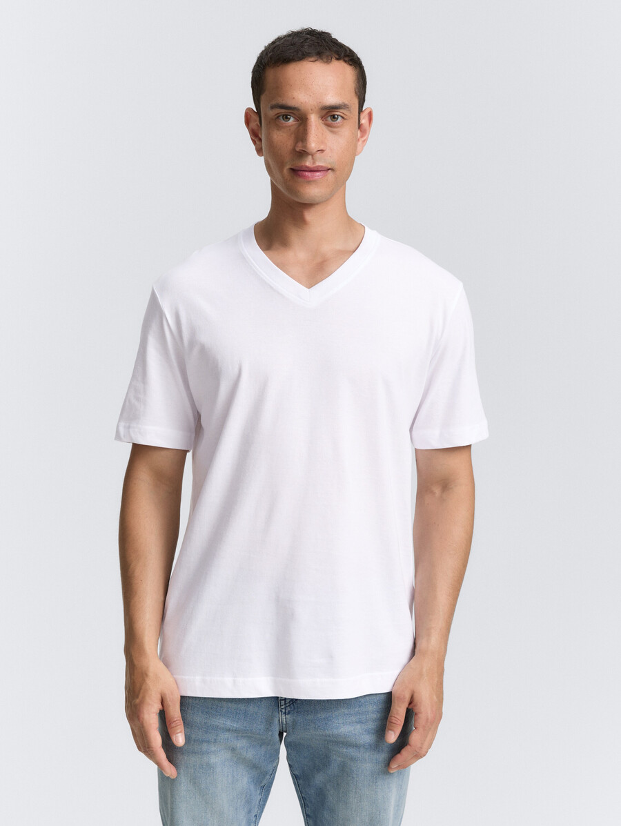 lot de 2 t-shirts à col en v