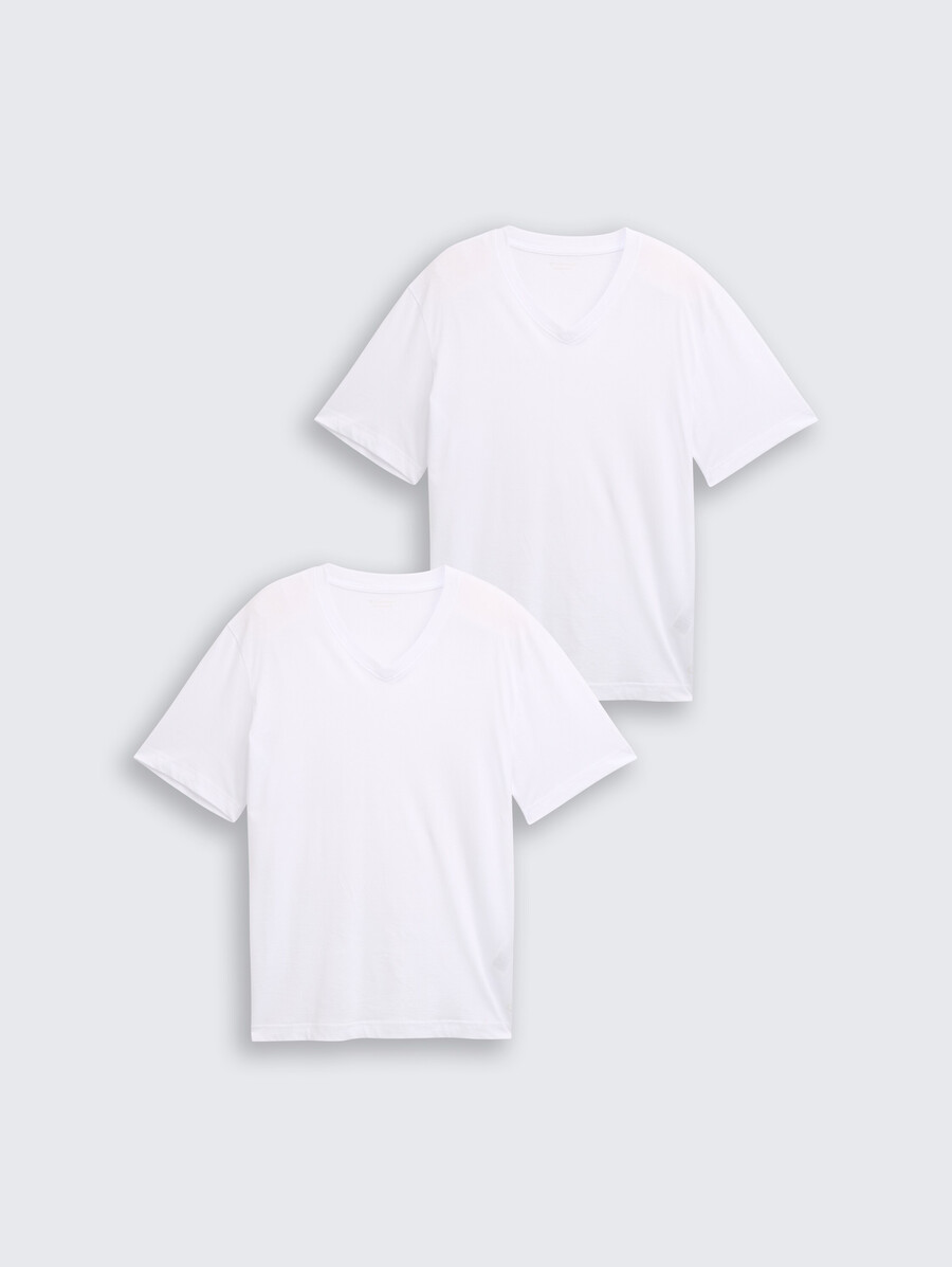 lot de 2 t-shirts à col en v