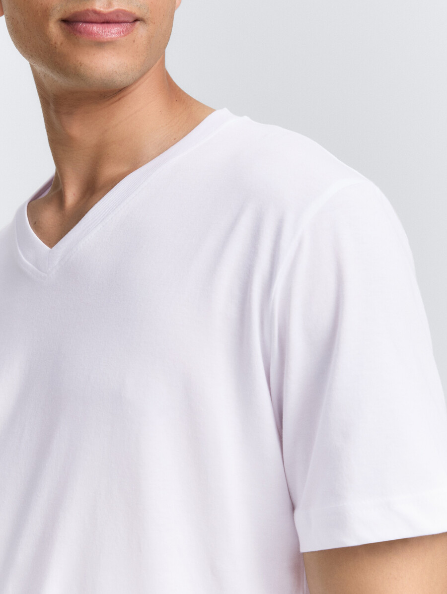lot de 2 t-shirts à col en v
