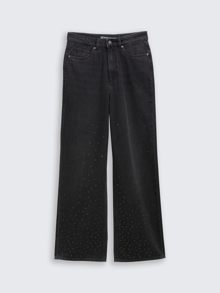 jean large ttlinou orné de strass
