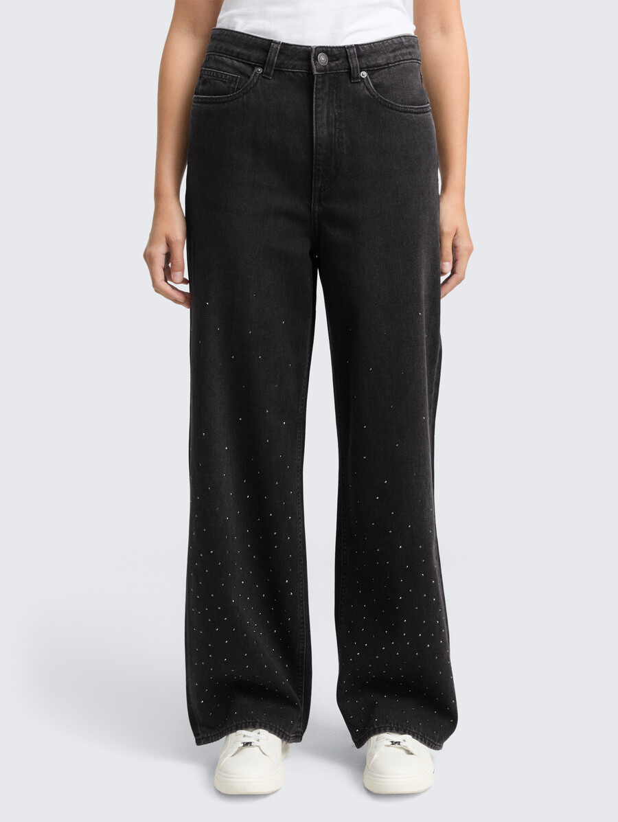 jean large ttlinou orné de strass