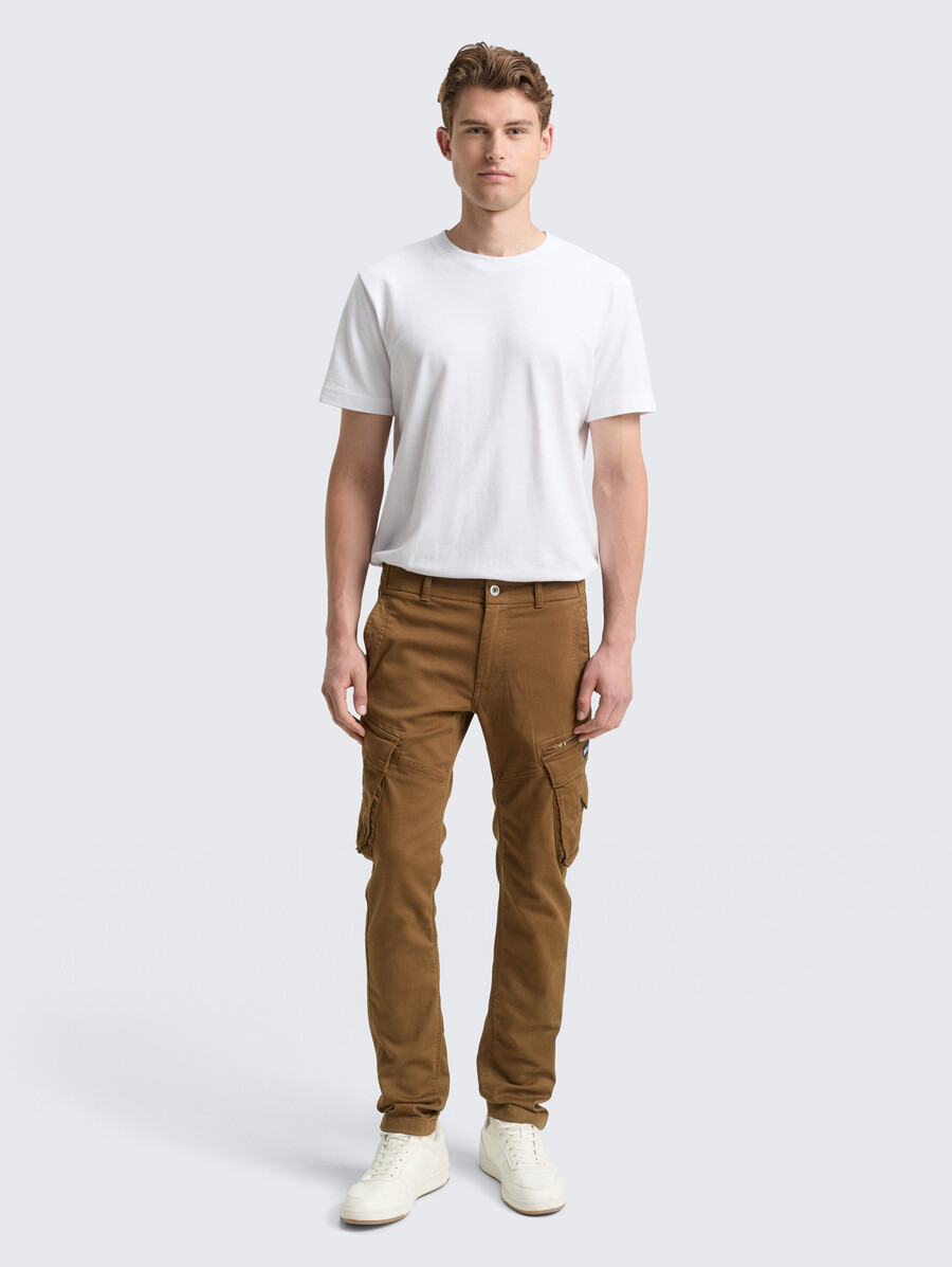 pantalon cargo fuselé extensible
