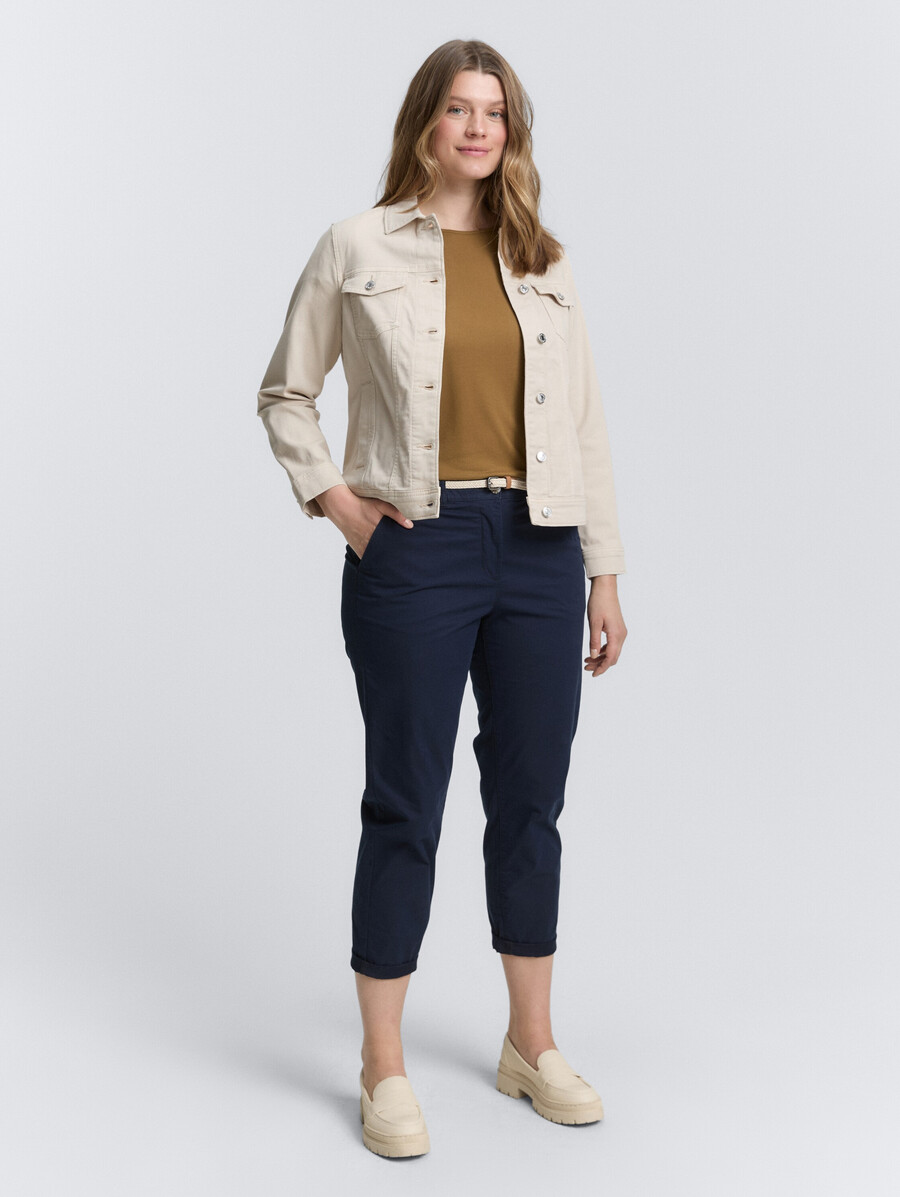 pantalon chino slim grande taille avec ceinture