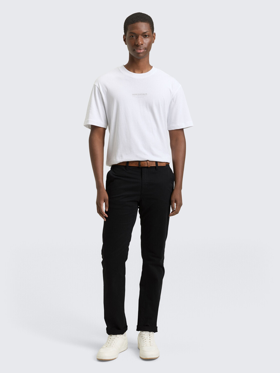 pantalon chino slim avec ceinture