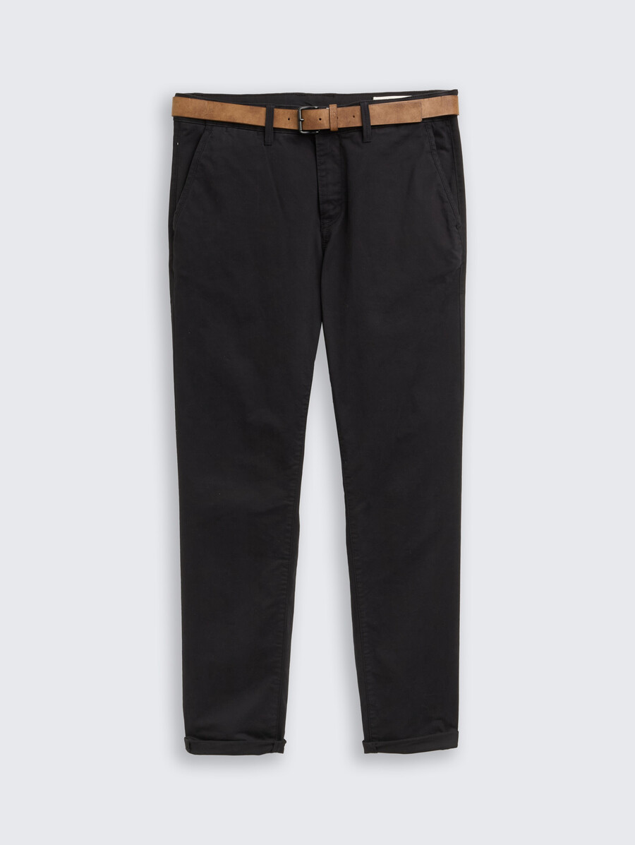 pantalon chino slim avec ceinture