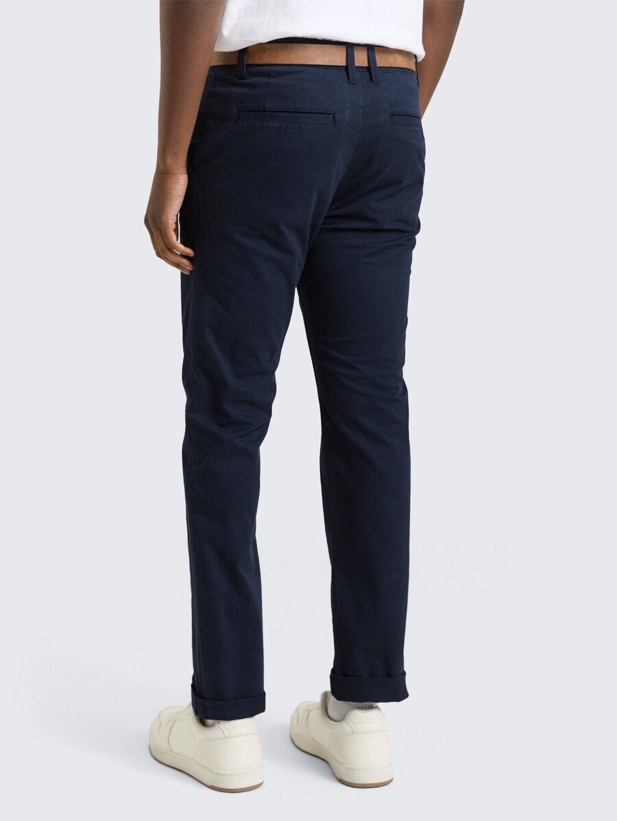 pantalon chino slim avec ceinture