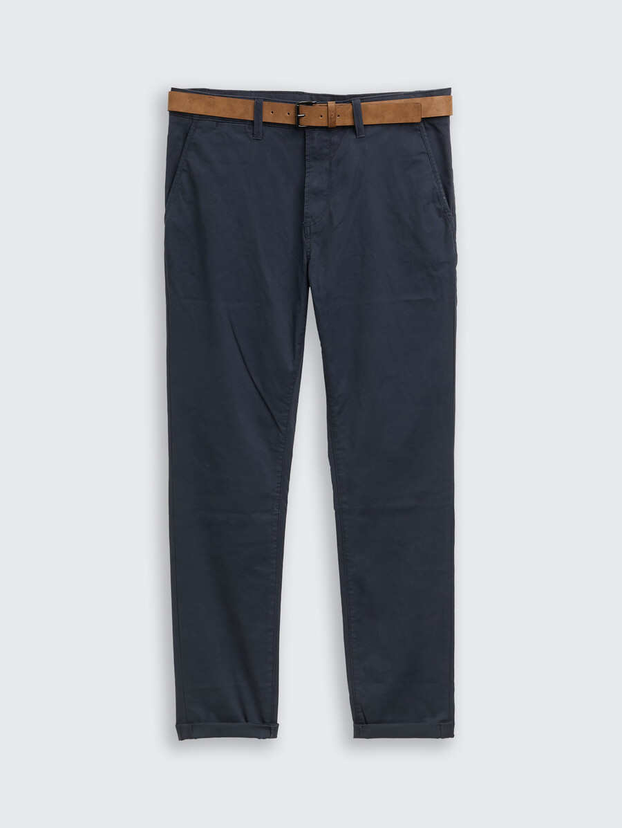 pantalon chino slim avec ceinture