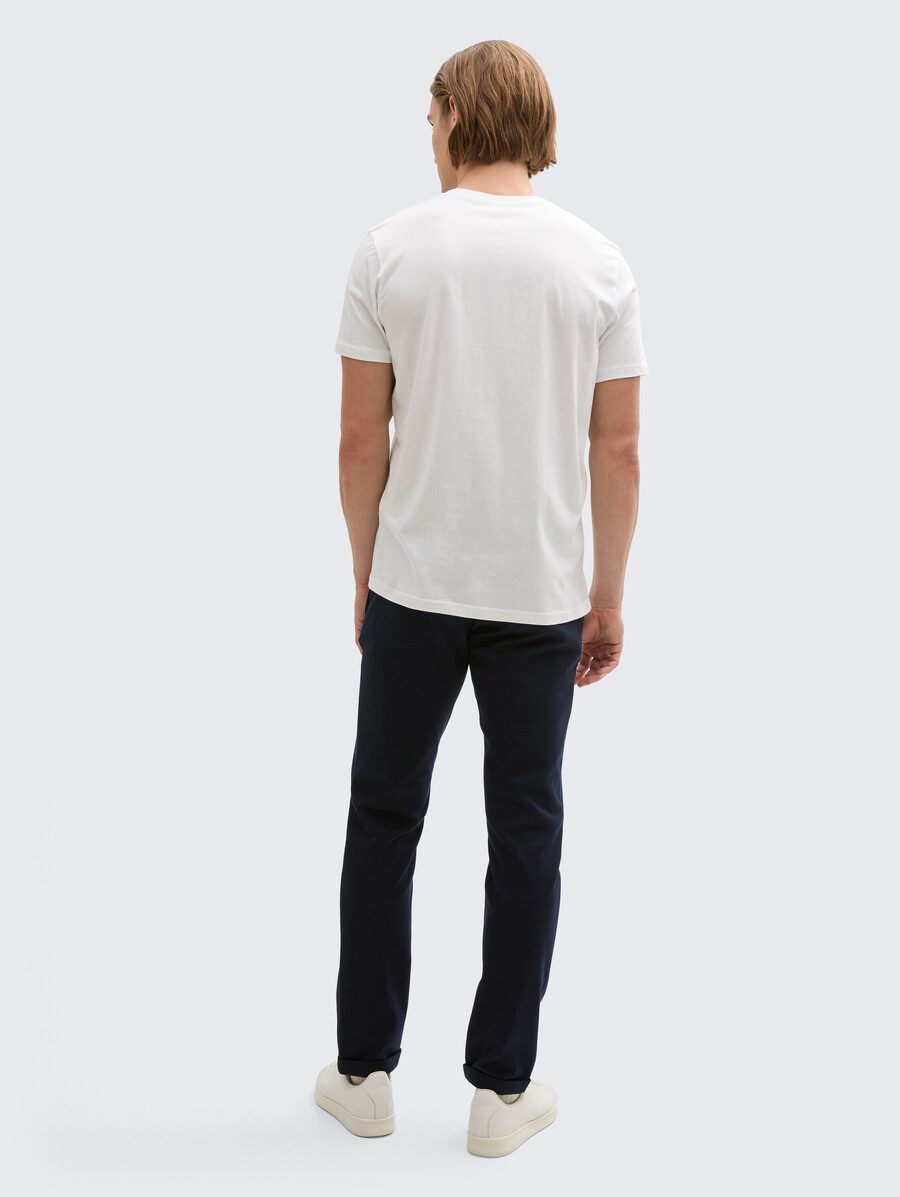 pantalon chino slim tttravis en jersey piqué