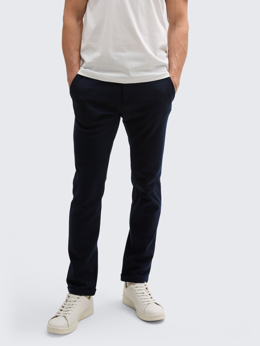 pantalon chino slim tttravis en jersey piqué