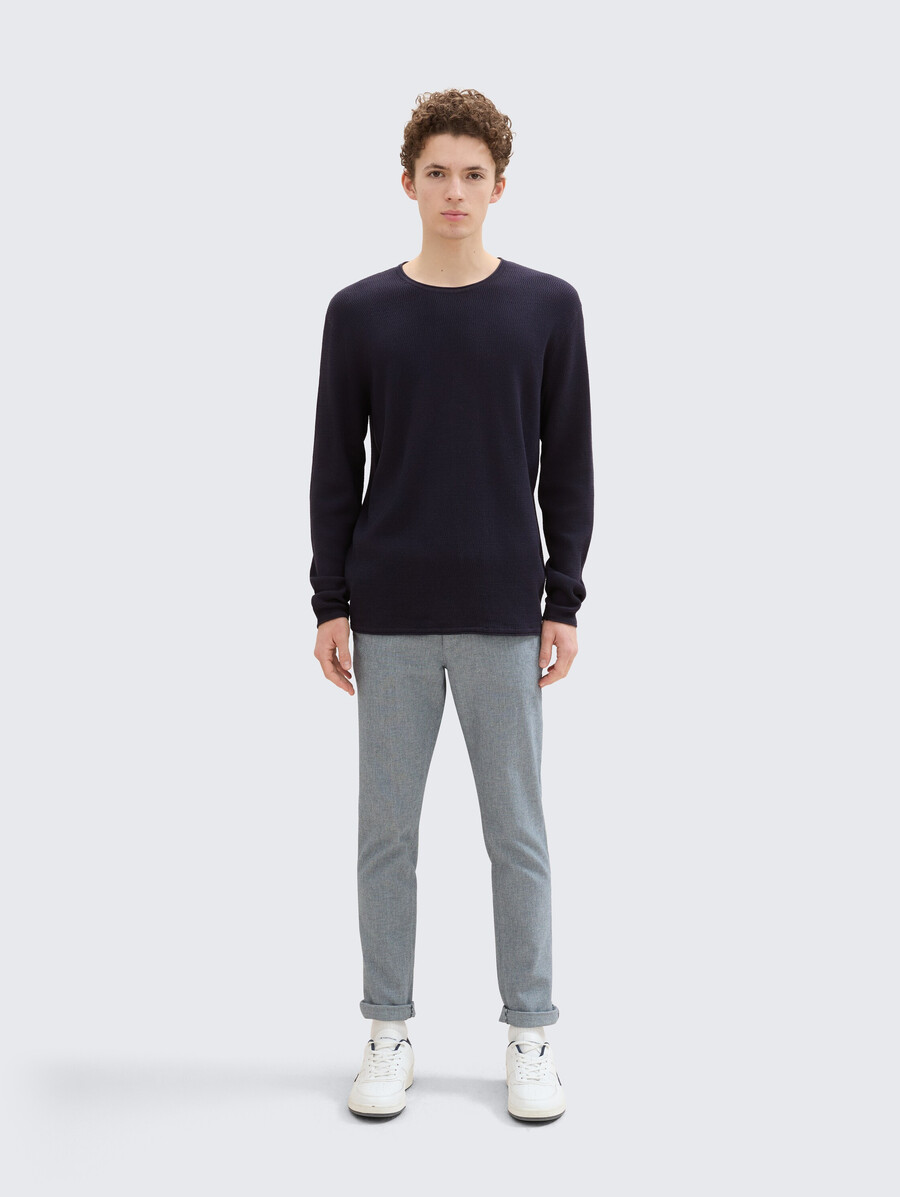 pantalon chino coupe droite avec ceinture
